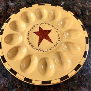 Round Deviled Egg Plate